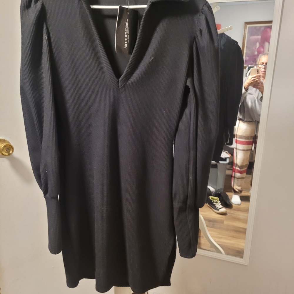 Elegant Black Long Sleeve Dress